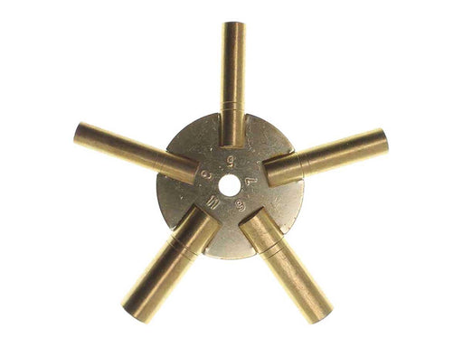 Brass Clock Winding Key - 5 Odd Sizes - widgetsupply.com