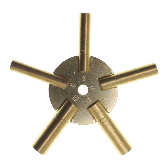 Brass Clock Winding Key - 5 Odd Sizes - widgetsupply.com