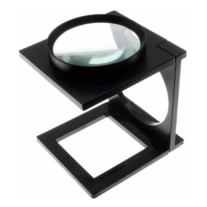 Folding Stand Magnifier 3 inch 3.5x Glass Lens - widgetsupply.com