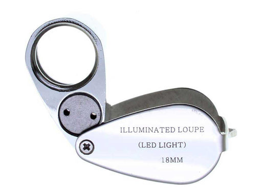 10X 18mm, LED Lighted Jewelers Loupe