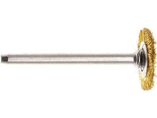 15.9mm - 5/8 inch Brass Wheel Brush - 1/8 inch Shank - widgetsupply.com