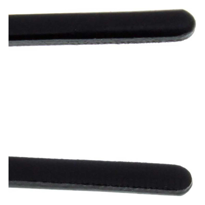 4pc Serrated Thumb Tweezer Set Large Black Steel - widgetsupply.com
