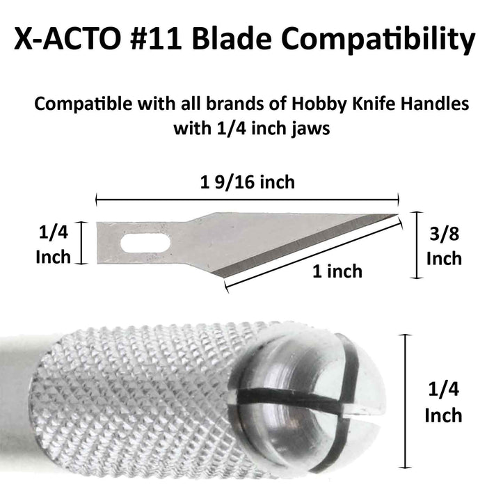 X-ACTO #11 X611 X-Life Blue Knife Blades - 100pc - widgetsupply.com