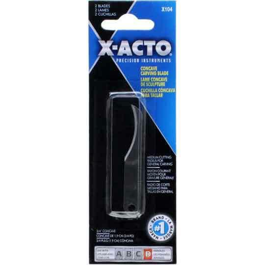 X-ACTO X104 - 2pc 3/4 inch Concave Carving Knife Blades - widgetsupply.com