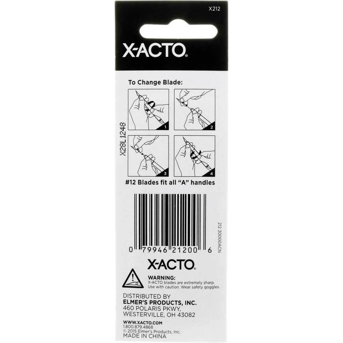 X-ACTO X212 No 12 Mini Curved Carving Blade - 5 pack - widgetsupply.com