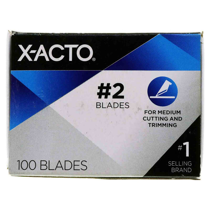 X-ACTO #2 - X602 Large Fine Point Knife Blades - 100 Pack - widgetsupply.com