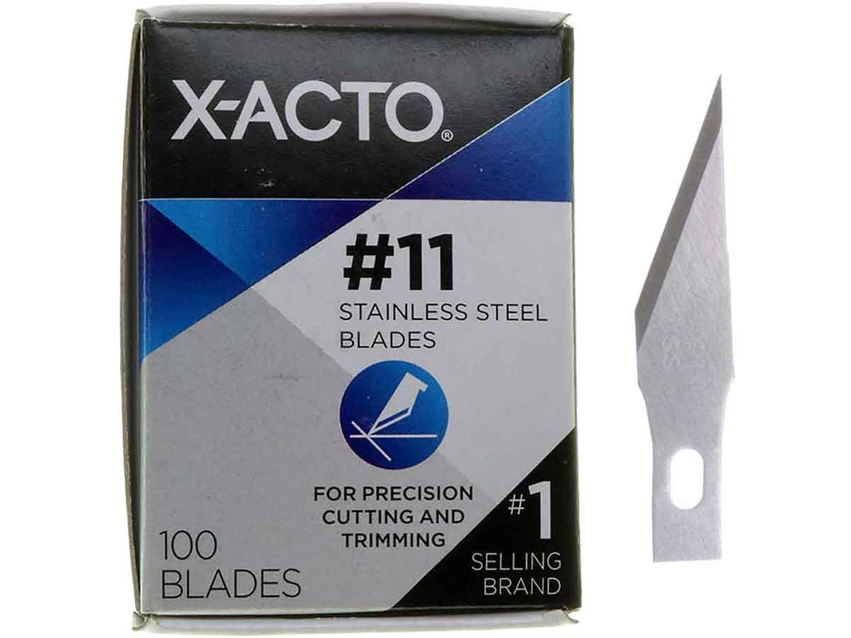 X-ACTO X621 - 100pc #11SS Stainless Steel Classic Knife Blades - widgetsupply.com